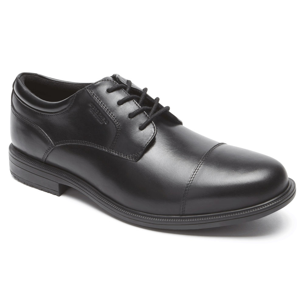 Rockport Singapore Mens Dress Shoes - Essential Details II Cap Toe Black - CI9381704